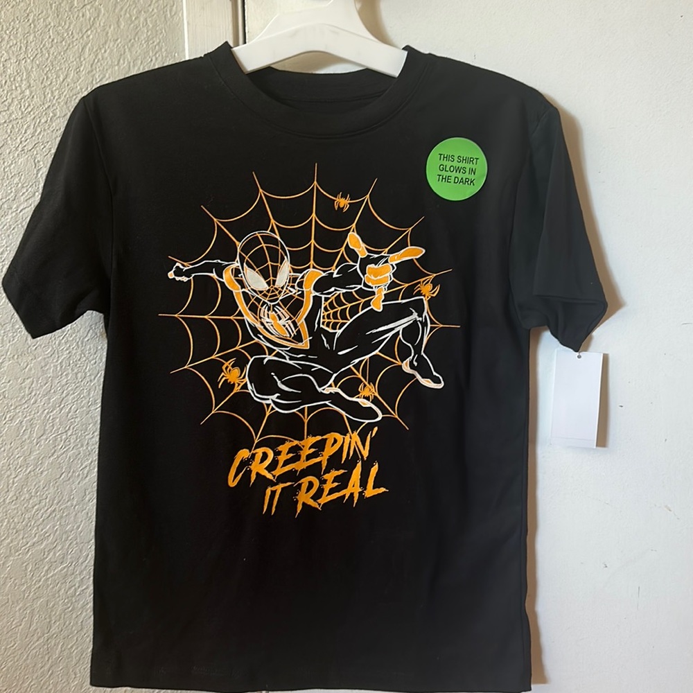 Spider-Man shirt, glows in the dark